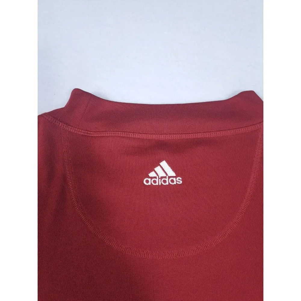 Adidas Shirt Mens XXL Red Climacool Athleisure Lounge Wear Performance Crew Neck